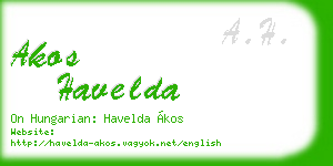 akos havelda business card