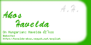 akos havelda business card